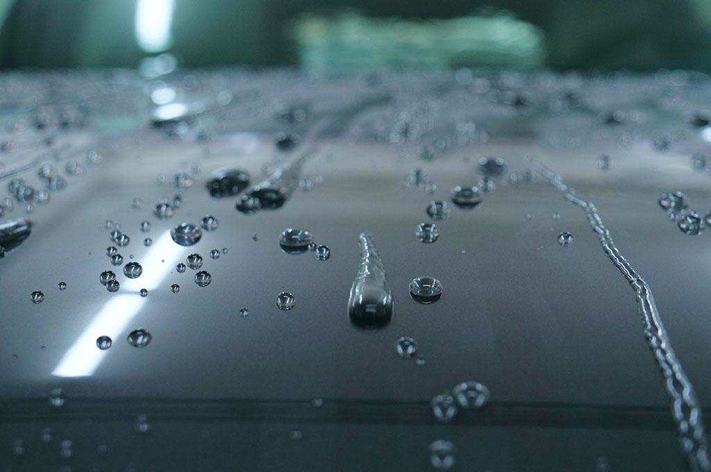 Effetto idrorepellente del trattamento nanotecnologico